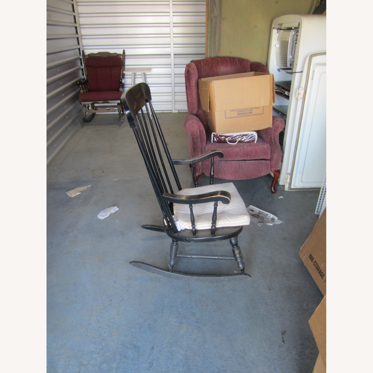 Vintage/Antique Finds Black Wood Accent Chair - image-3