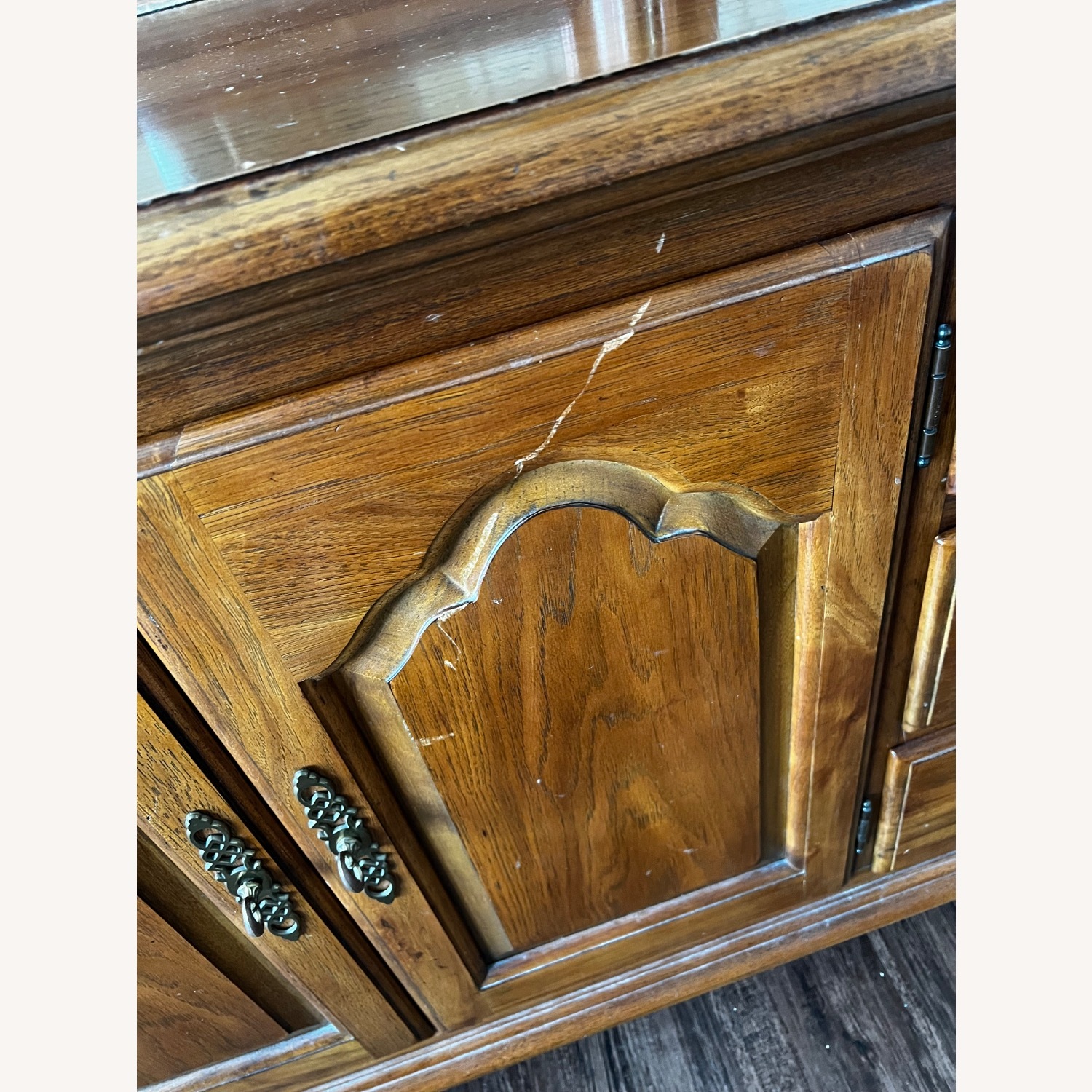 Antique Thomasville Mahogany Dresser W Mirror - image-3