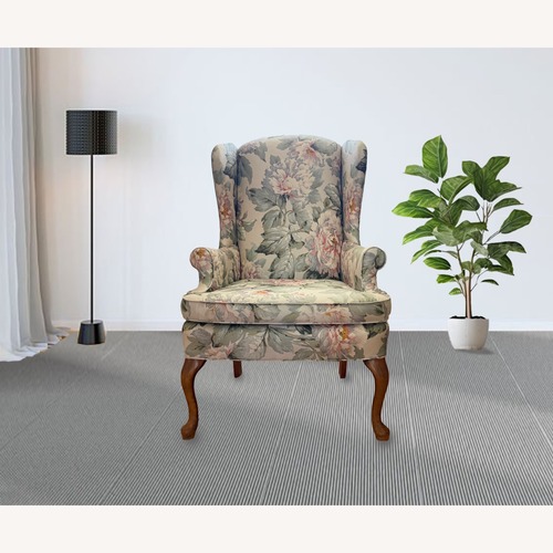 Used English Garden Fabric Wing Chair for sale on AptDeco