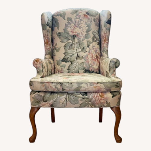 Used English Garden Fabric Wing Chair for sale on AptDeco