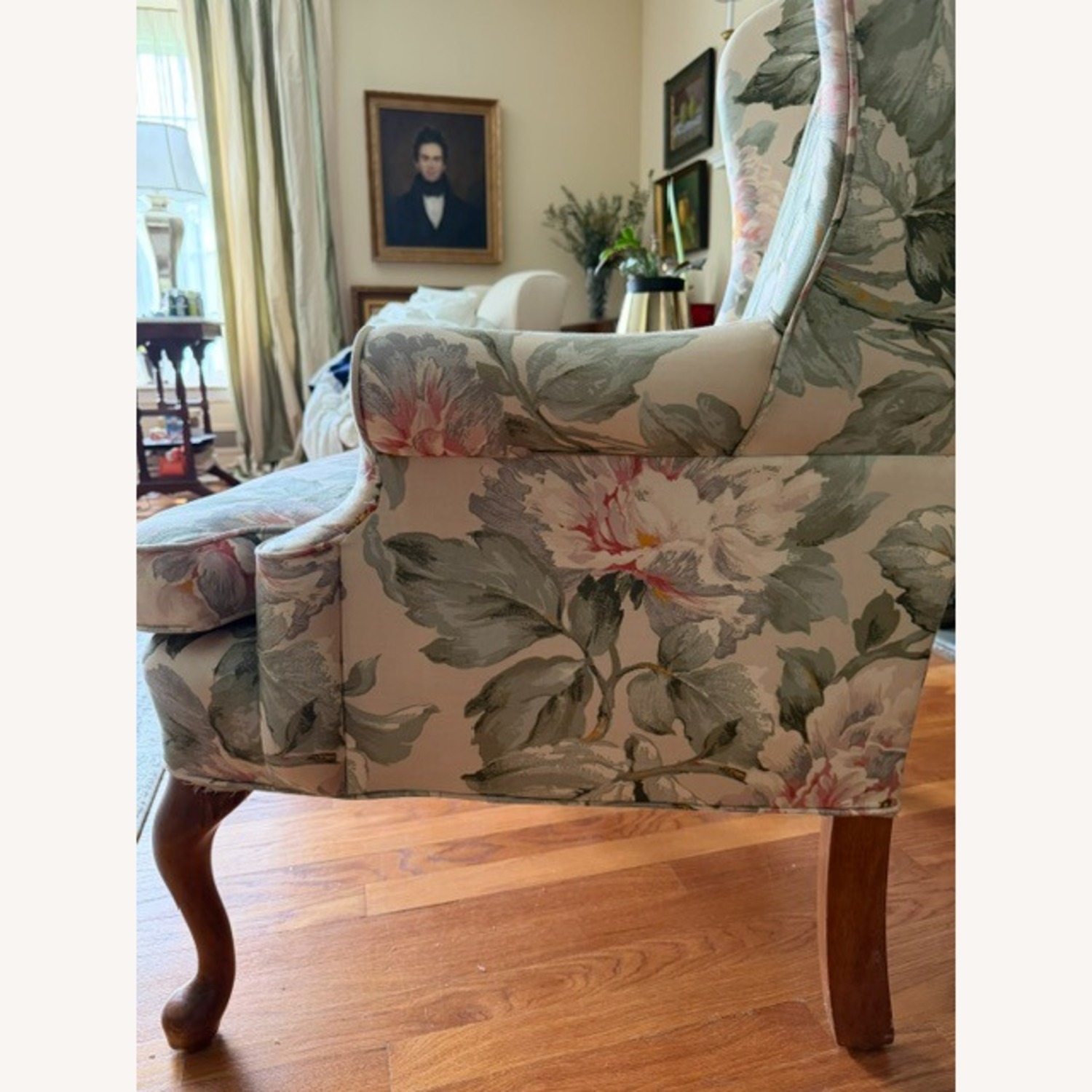English Garden Fabric Wing Chair - image-3