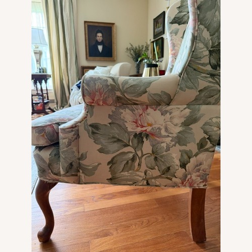 Used English Garden Fabric Wing Chair for sale on AptDeco