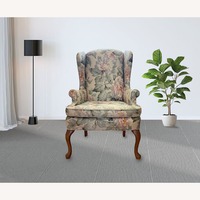 English Garden Fabric Wing Chair