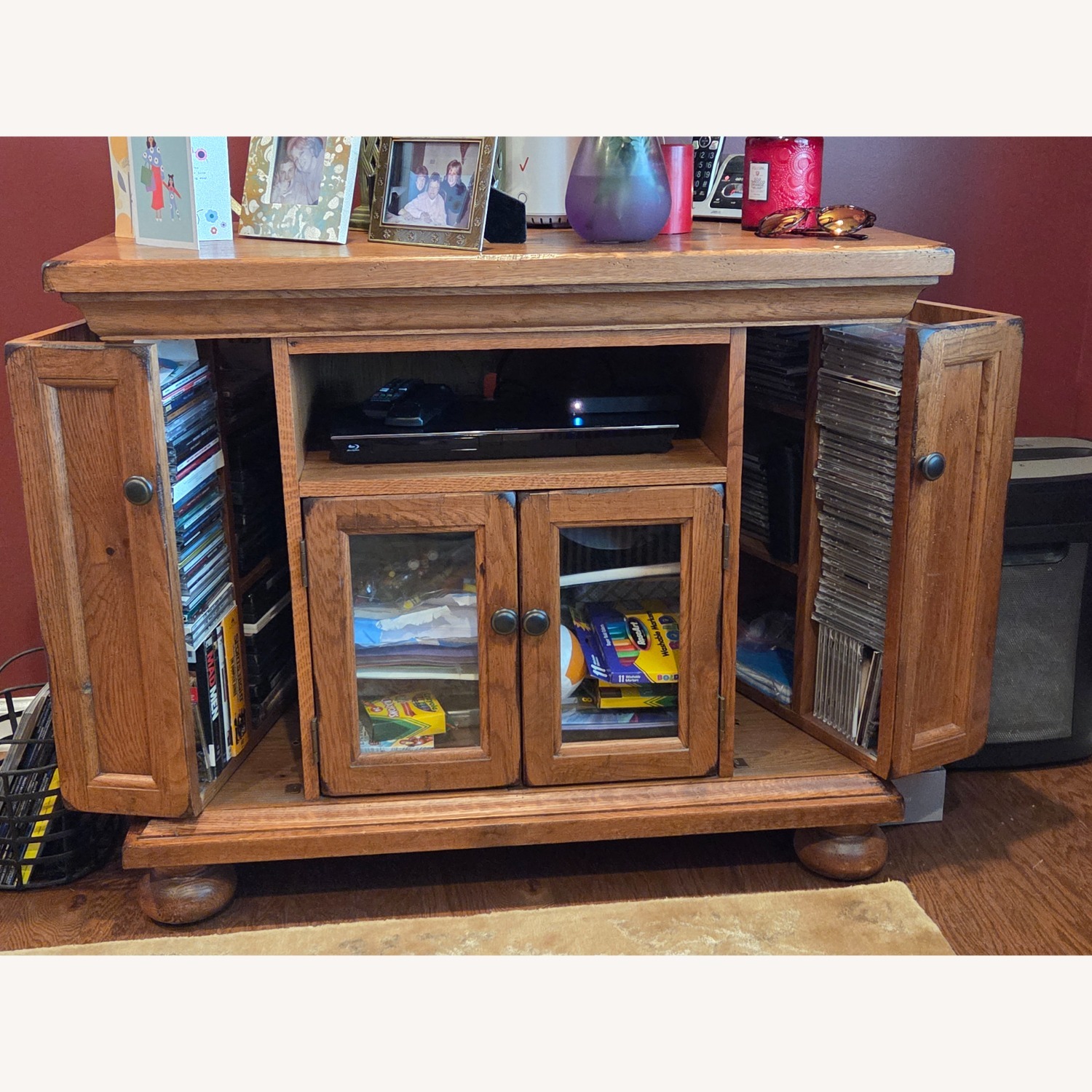 Vintage Broyhill CD Media Cabinet - image-1