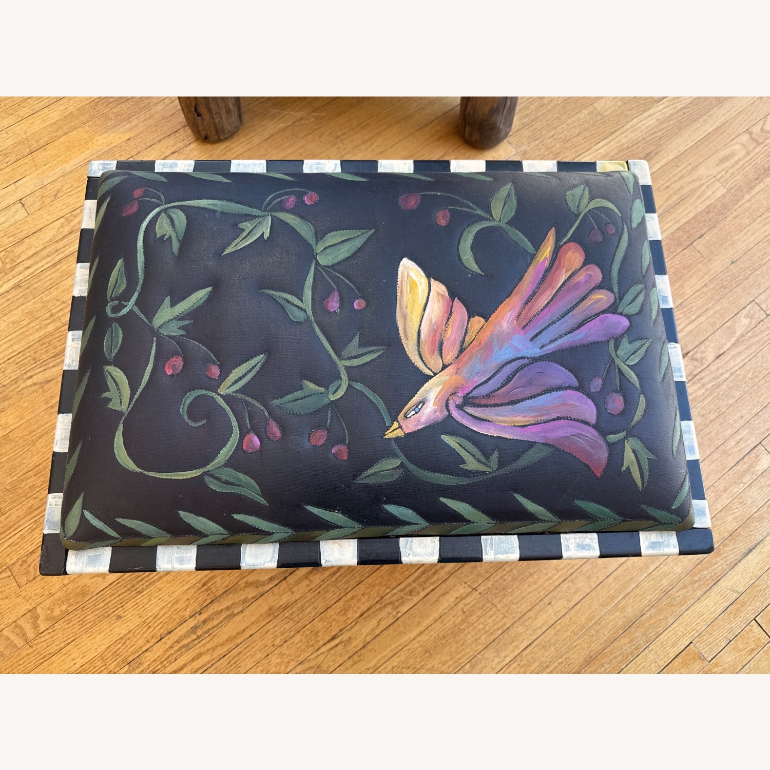 Sticks Hand Painted Chair & Ottoman Set - image-2