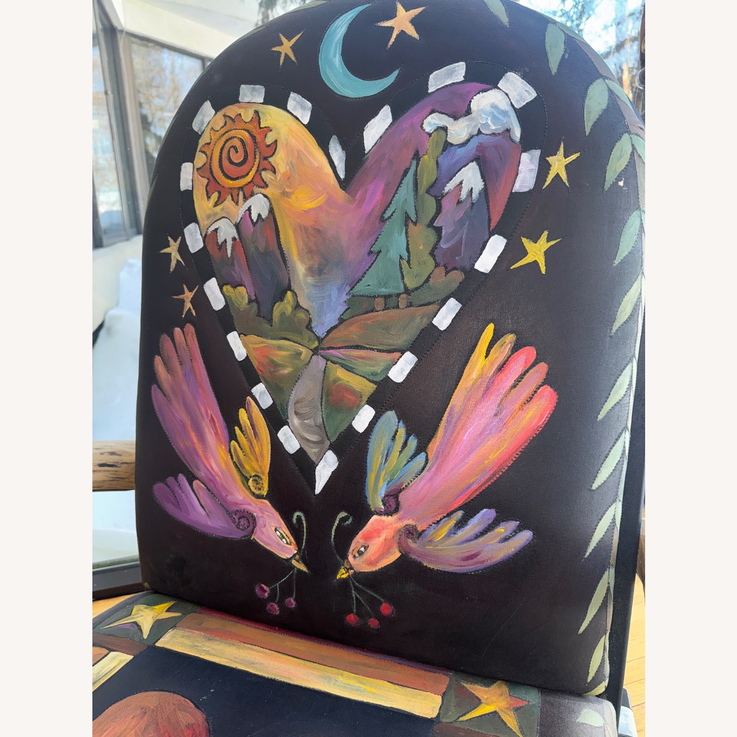 Sticks Hand Painted Chair & Ottoman Set - image-8