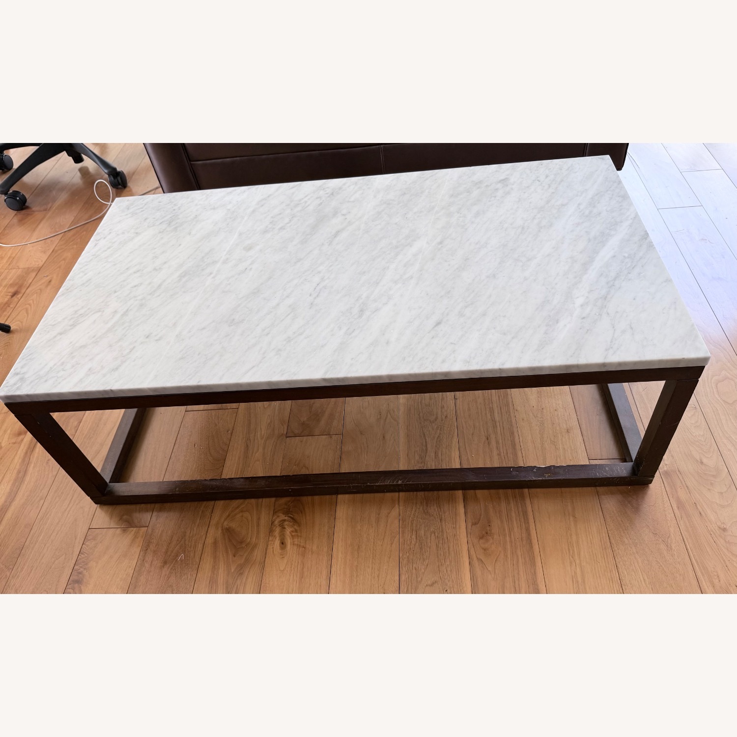 Light Gray Marble Coffee Table - image-3