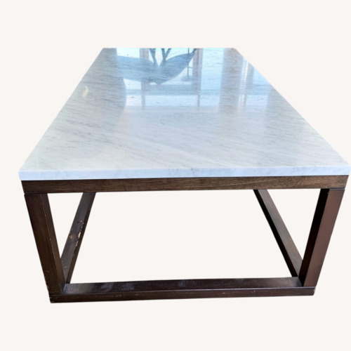 Used Light Gray Marble Coffee Table for sale on AptDeco