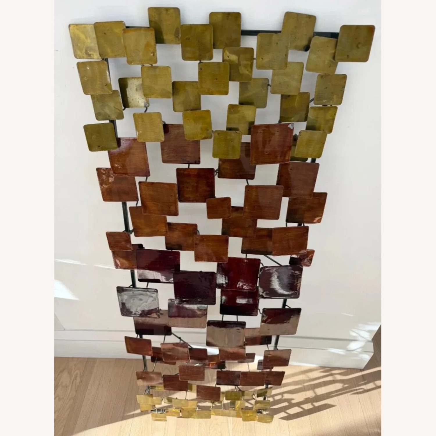Brutalist Metal Wall Sculpture -Curtis Jere Style - image-1