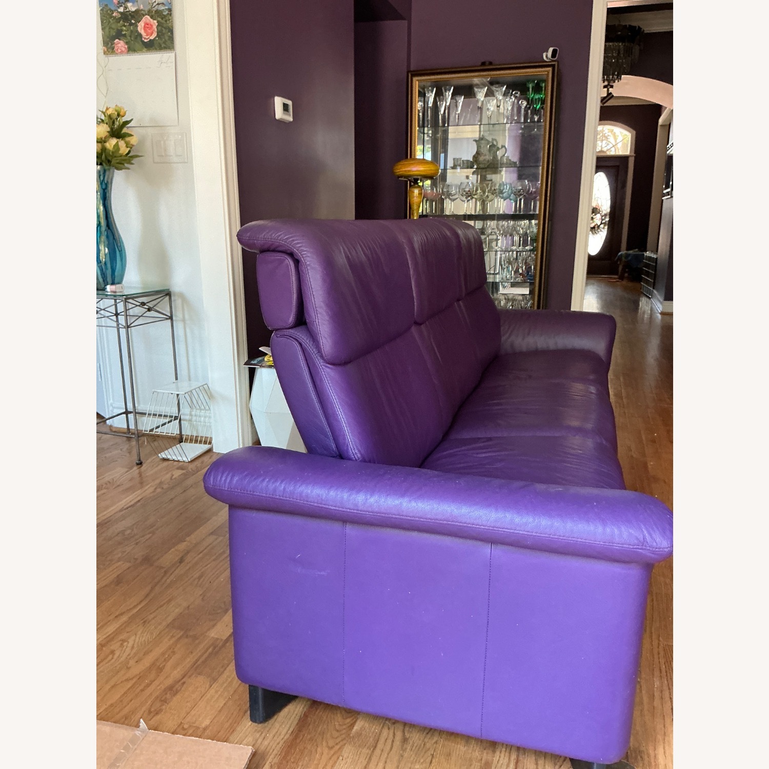 Natuzzi Purple 3-seat Reclining Sofa - image-2