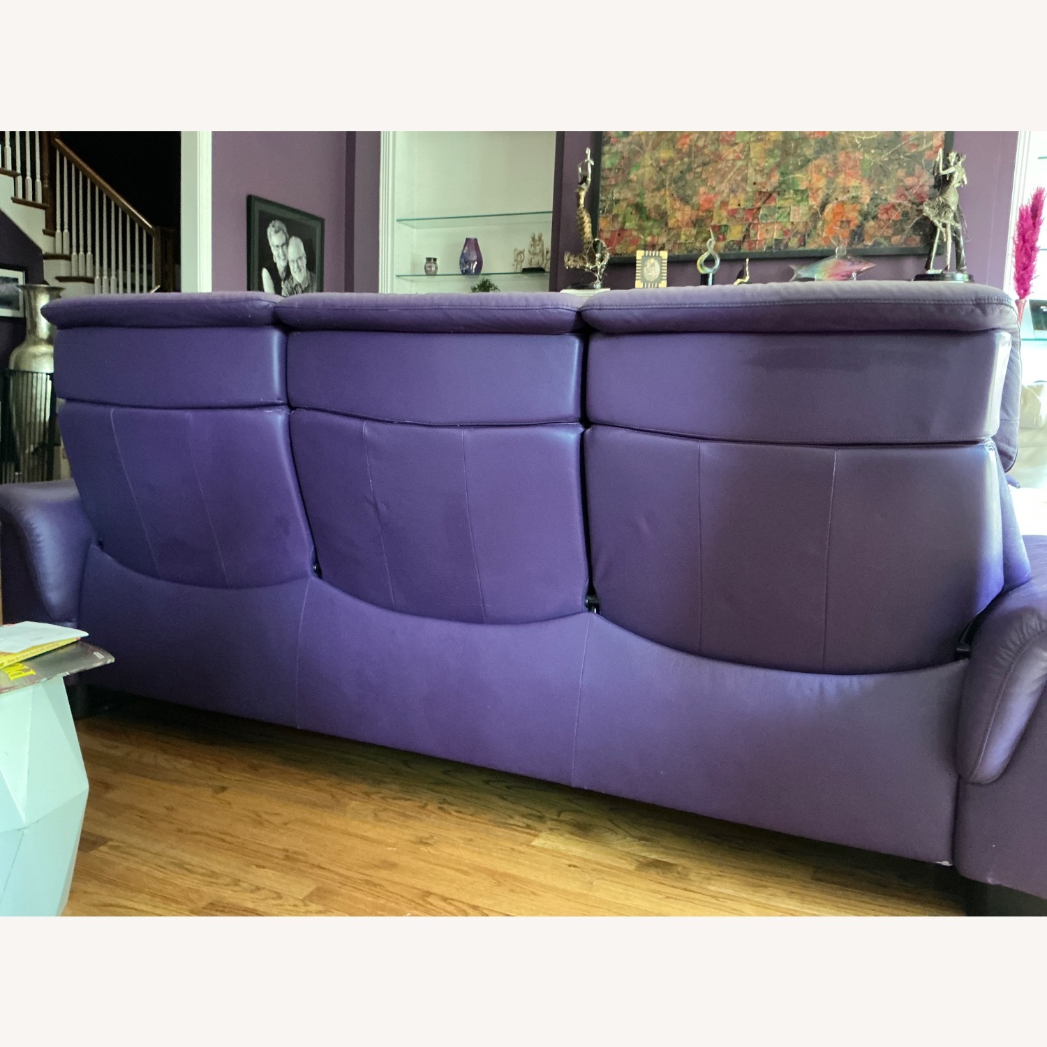 Natuzzi Purple 3-seat Reclining Sofa - image-3