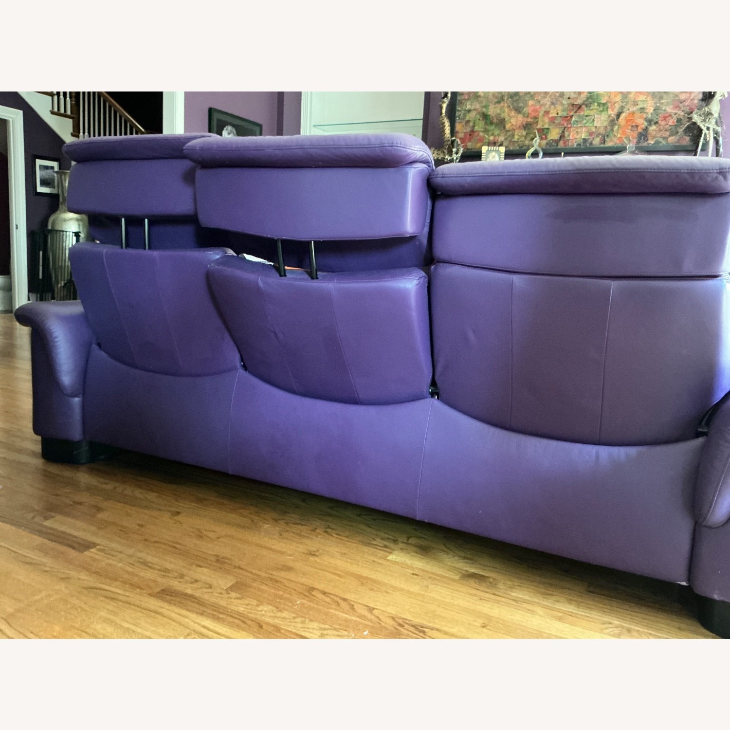 Natuzzi Purple 3-seat Reclining Sofa - image-4