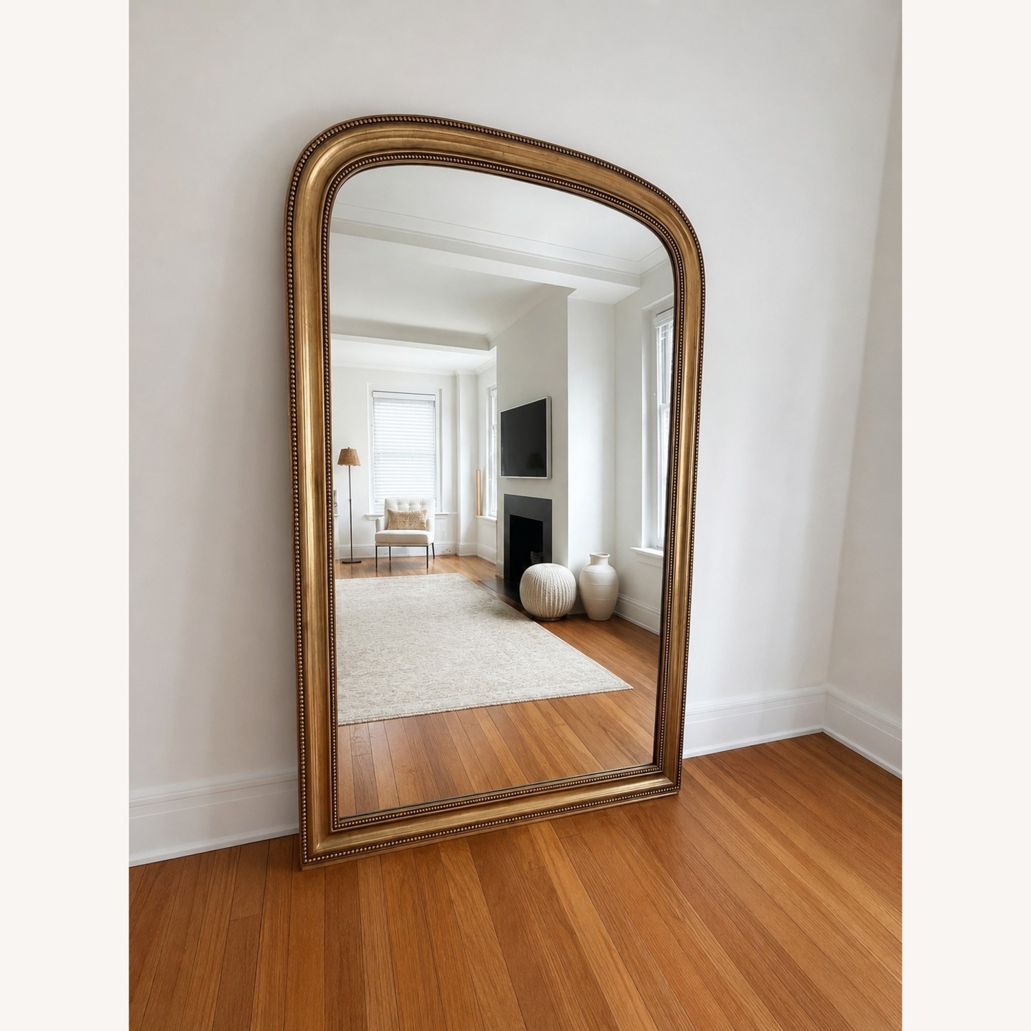 Anthropology The Gleaming Louise Beaded Arched Floor Mirror - image-1