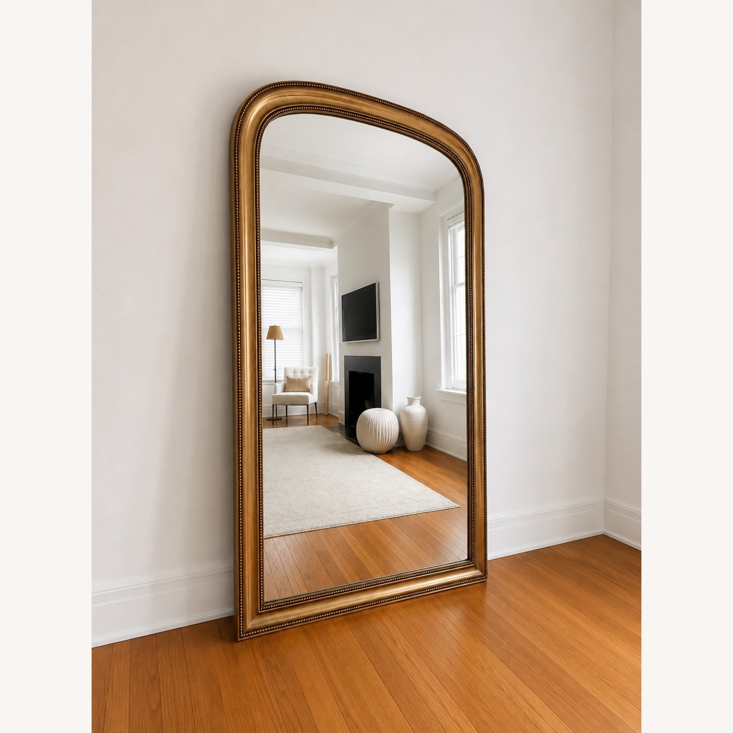 Anthropology The Gleaming Louise Beaded Arched Floor Mirror - image-2