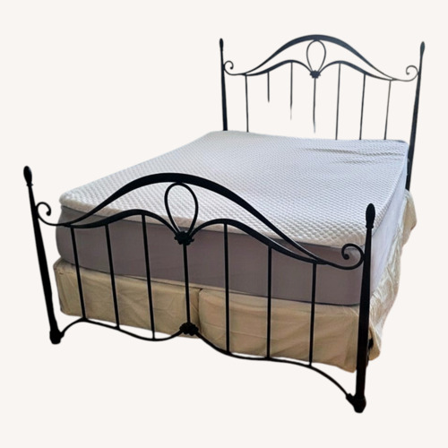 Used Bob's Discount Furniture Black Metal Queen Bed for sale on AptDeco