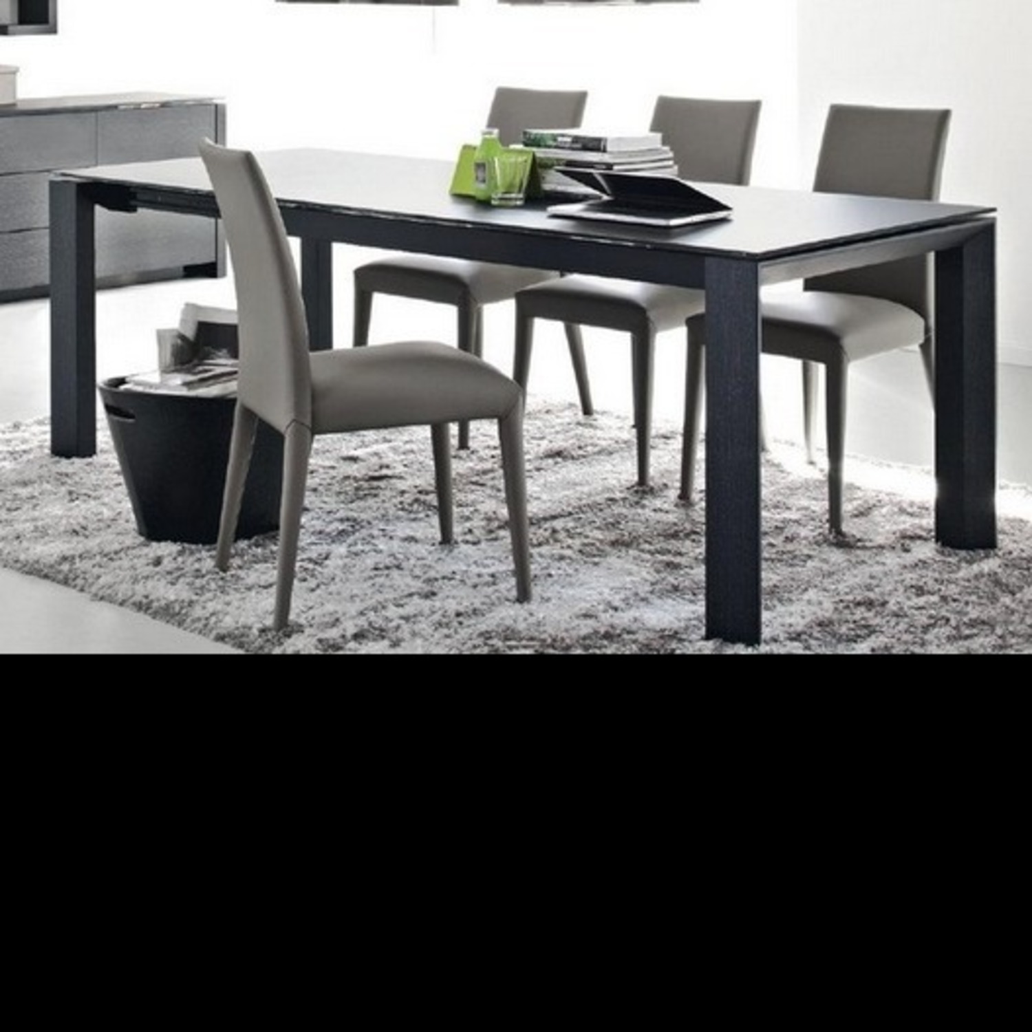 Calligaris Omnia Black Extendable Dining Table - image-4