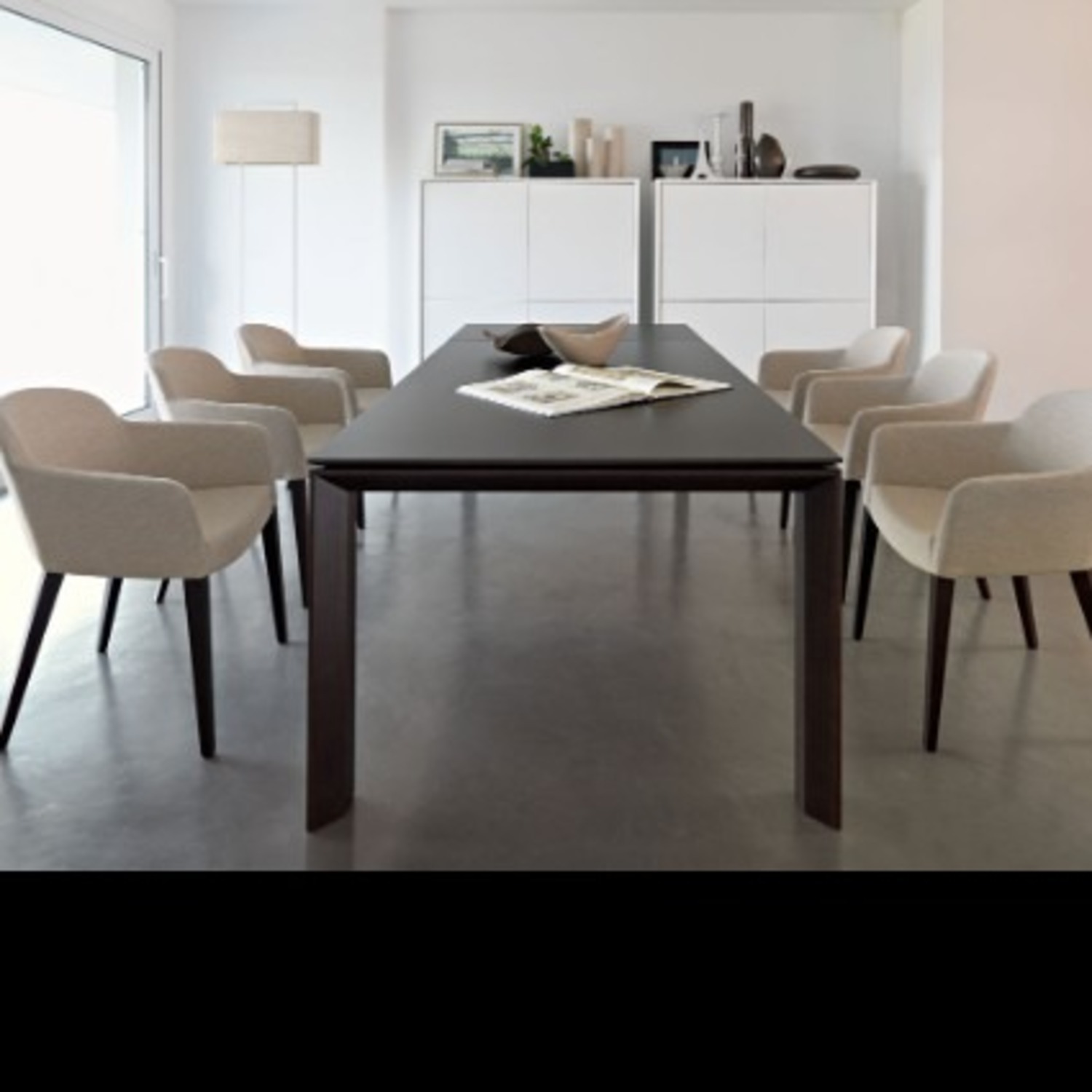 Calligaris Omnia Black Extendable Dining Table - image-2