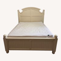 White Wood Queen Bed Frame
