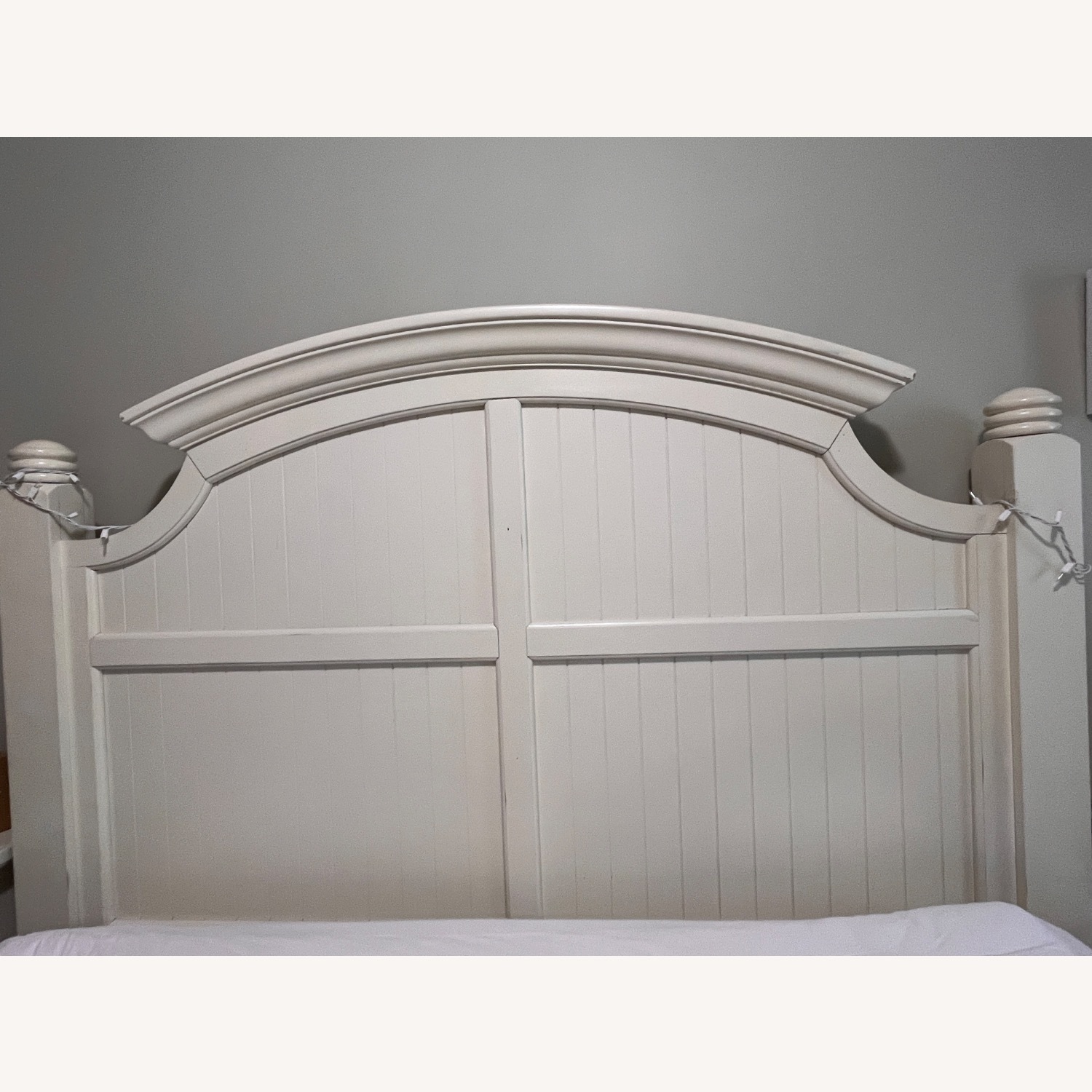 White Wood Queen Bed Frame - image-3