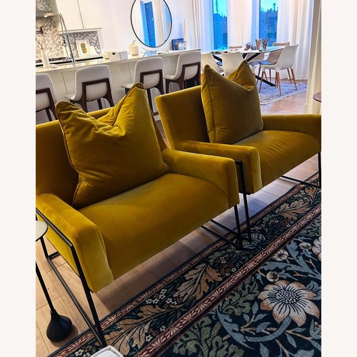 Used Article Regis Gold Velvet Accent Chairs (2) for sale on AptDeco
