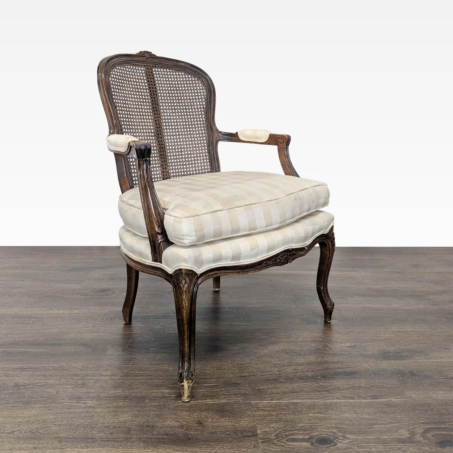 Pair of Vintage French Style Chairs with Cane Back - image-9