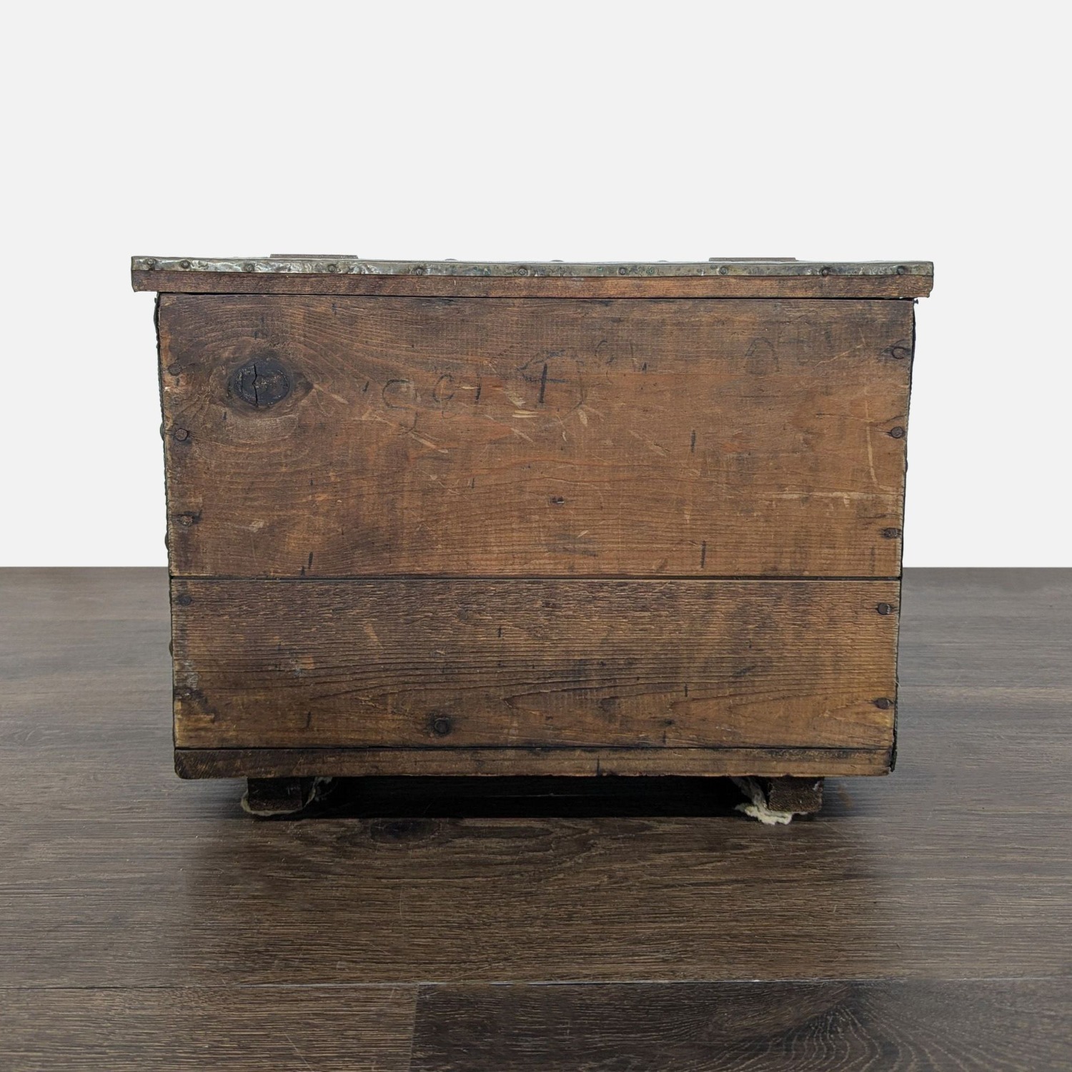 Antique Embossed Metal Firewood/Coal Box - image-3
