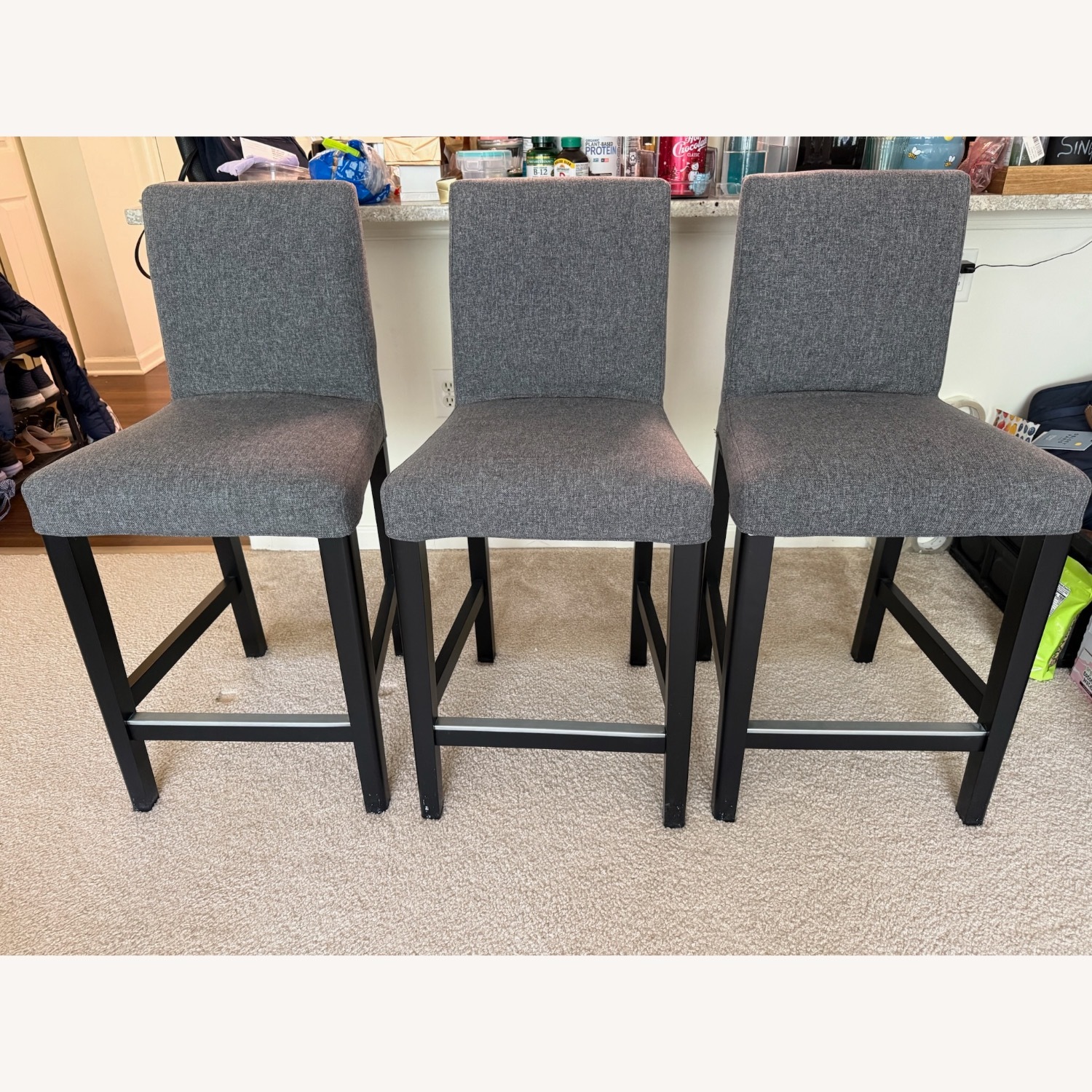 IKEA BERGMUND Kitchen Counter Chairs (Set of 3) - image-1