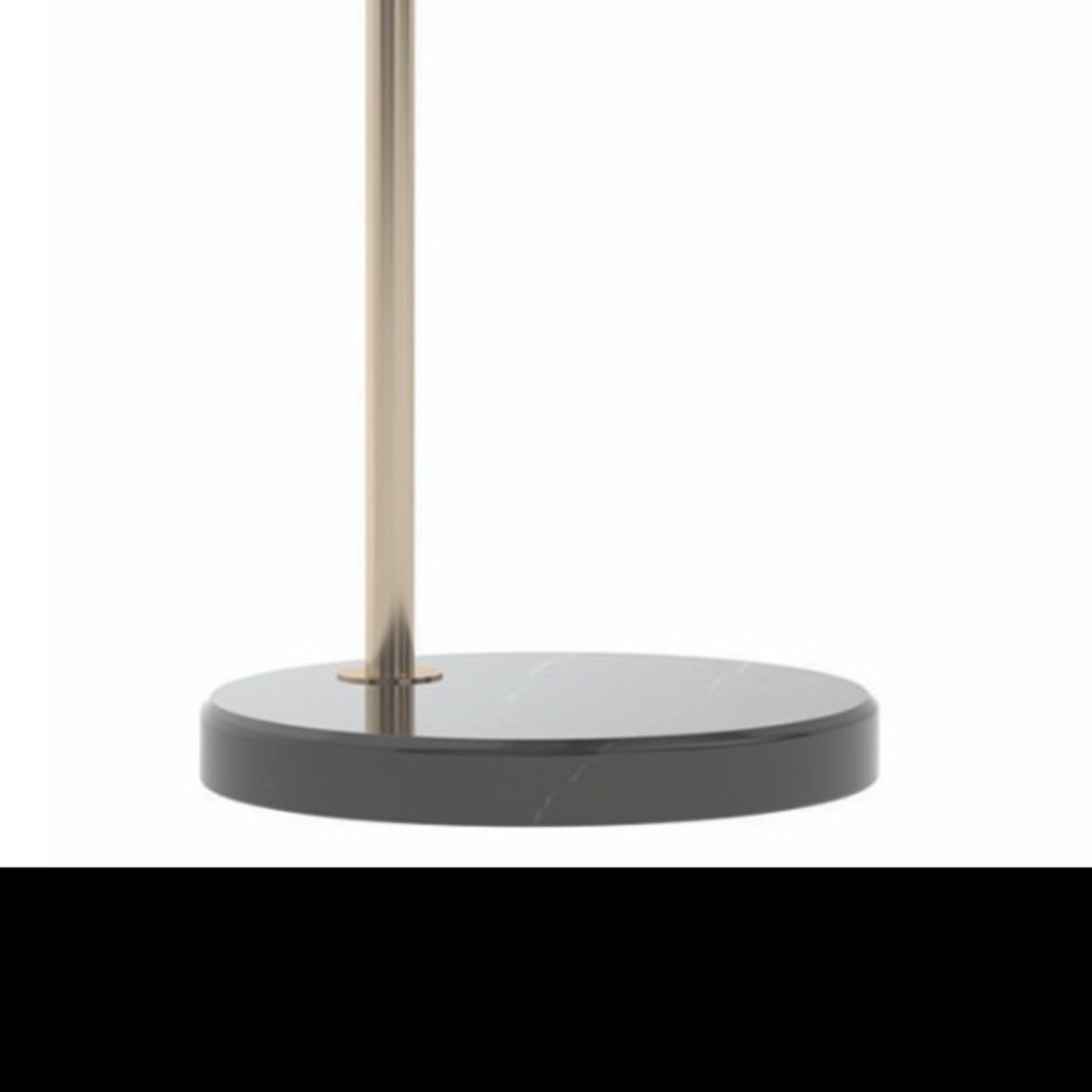 Modern Arch Lamp w Black Base & Clear Shade - image-5