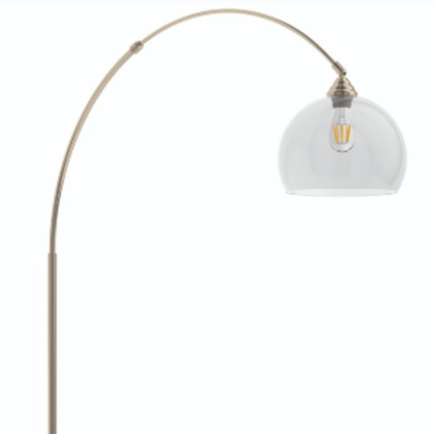 Modern Arch Lamp w Black Base & Clear Shade - image-2