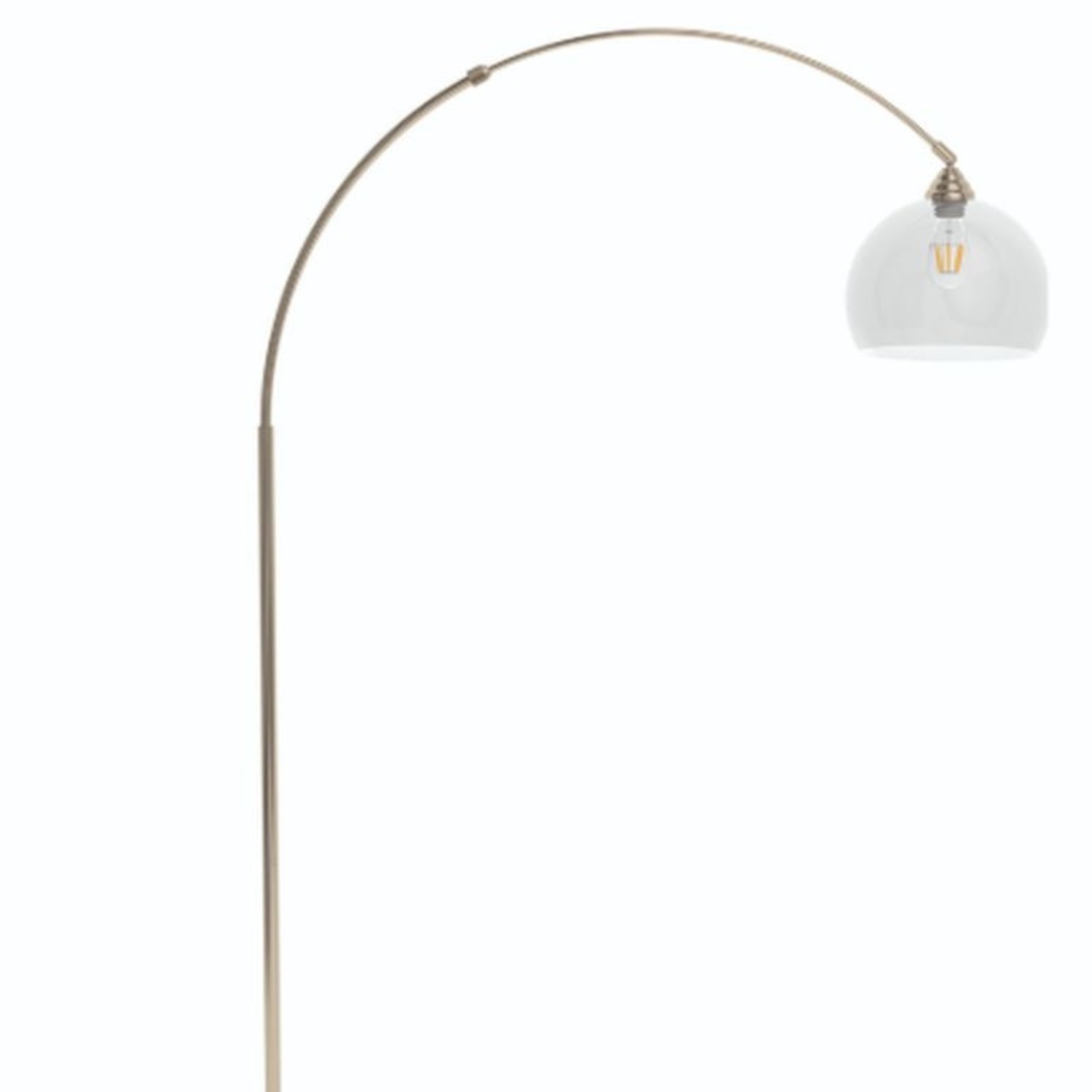 Modern Arch Lamp w Black Base & Clear Shade - image-3
