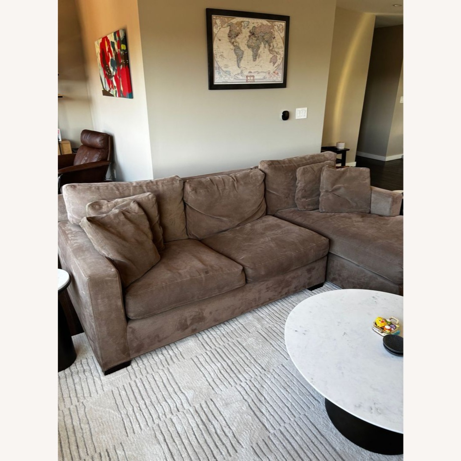 Crate & Barrel Axis Sectional Sofa with Chaise - image-5