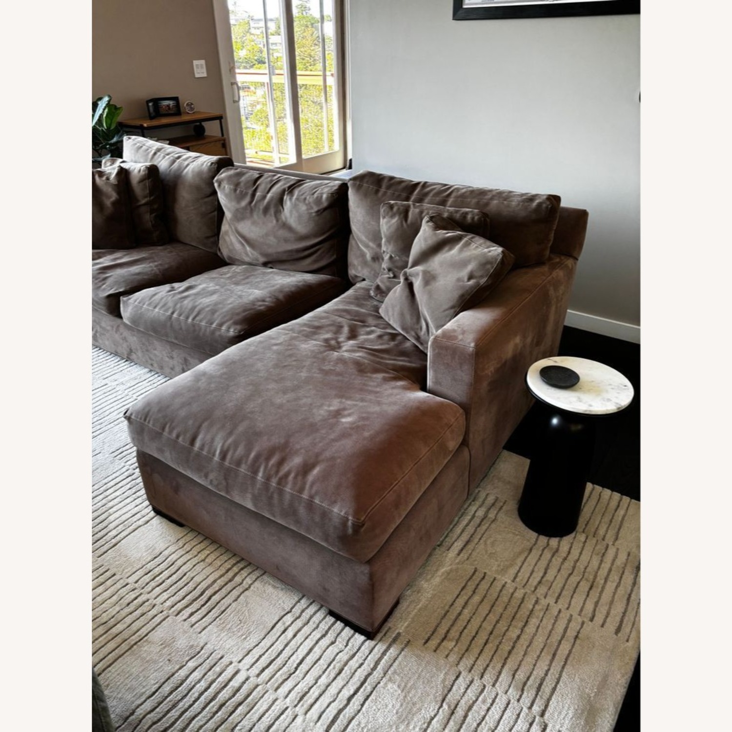 Crate & Barrel Axis Sectional Sofa with Chaise - image-4