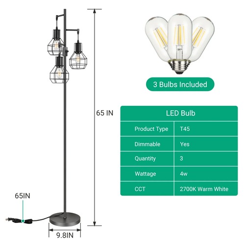 Used Modern Black Floor Lamp - Dimming Ddial for sale on AptDeco