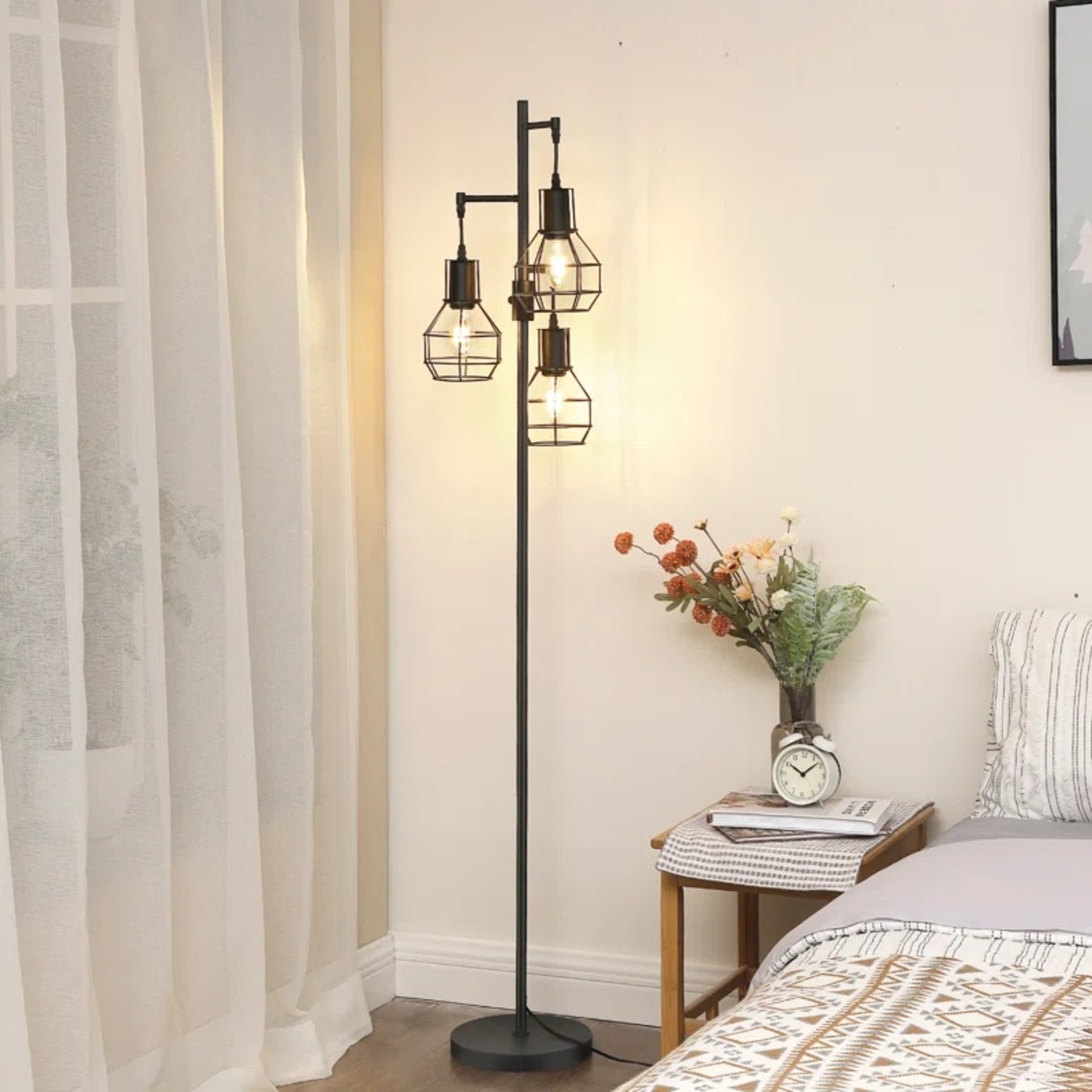 Modern Black Floor Lamp - Dimming Ddial - image-5