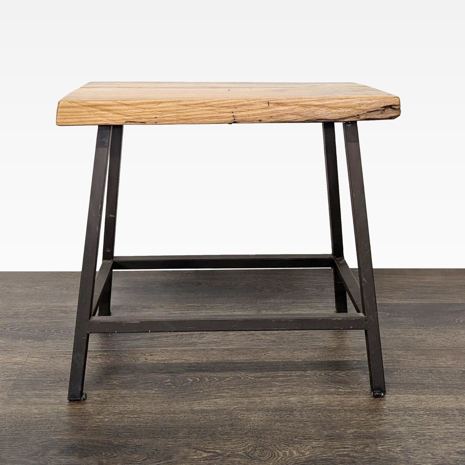 Wood Top Side Table on Metal Base	 - image-6