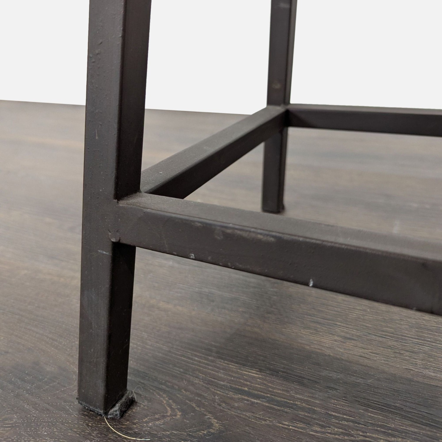 Wood Top Side Table on Metal Base	 - image-4
