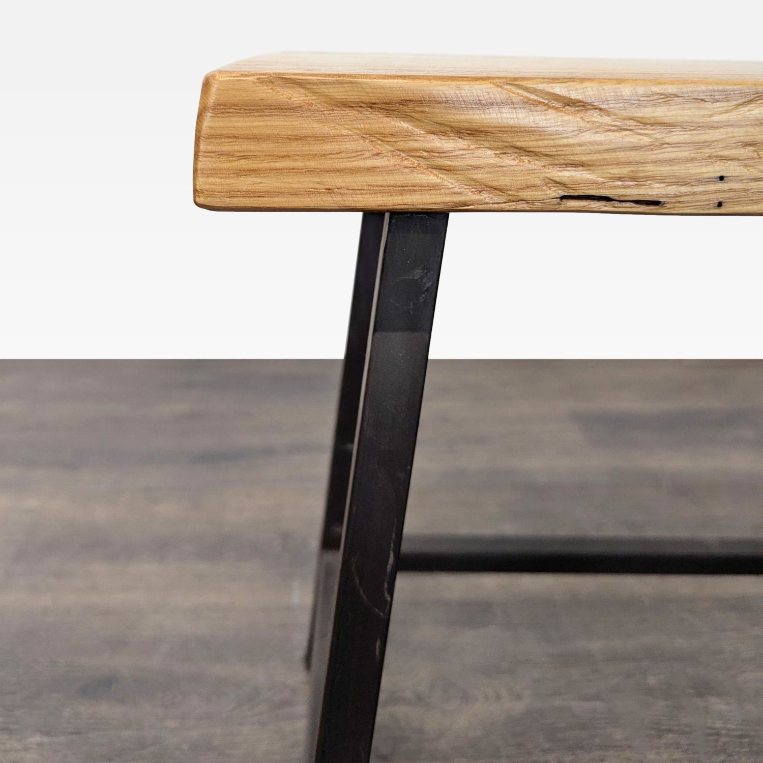 Wood Top Side Table on Metal Base	 - image-5