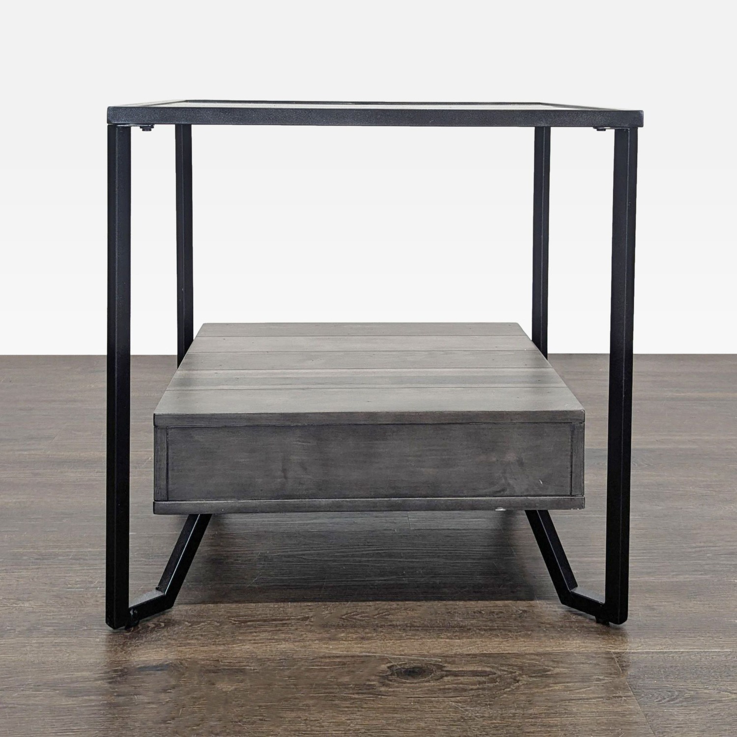 Pair of Glass Top End Tables Each with a Drawer - image-5