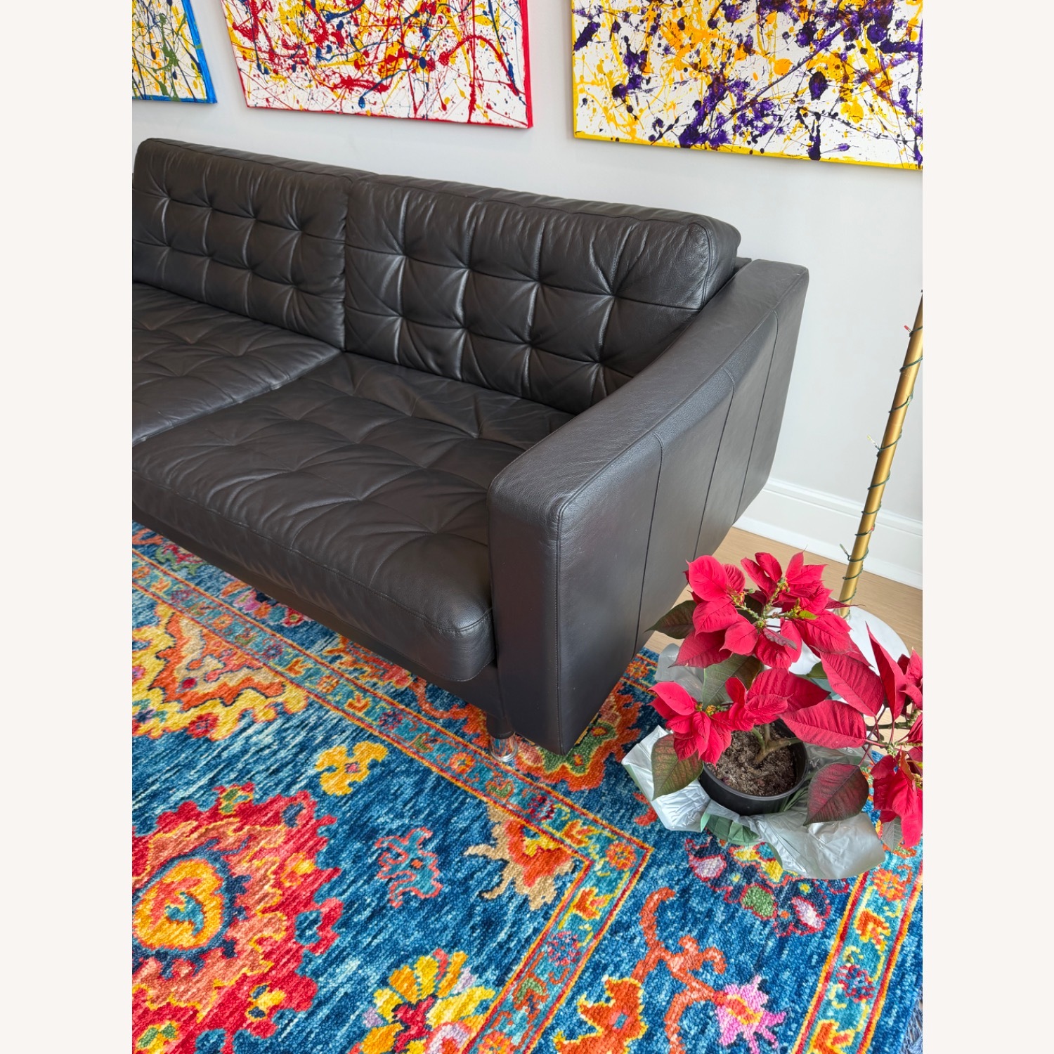 IKEA LANDSKRONA Leather Sofa - image-3