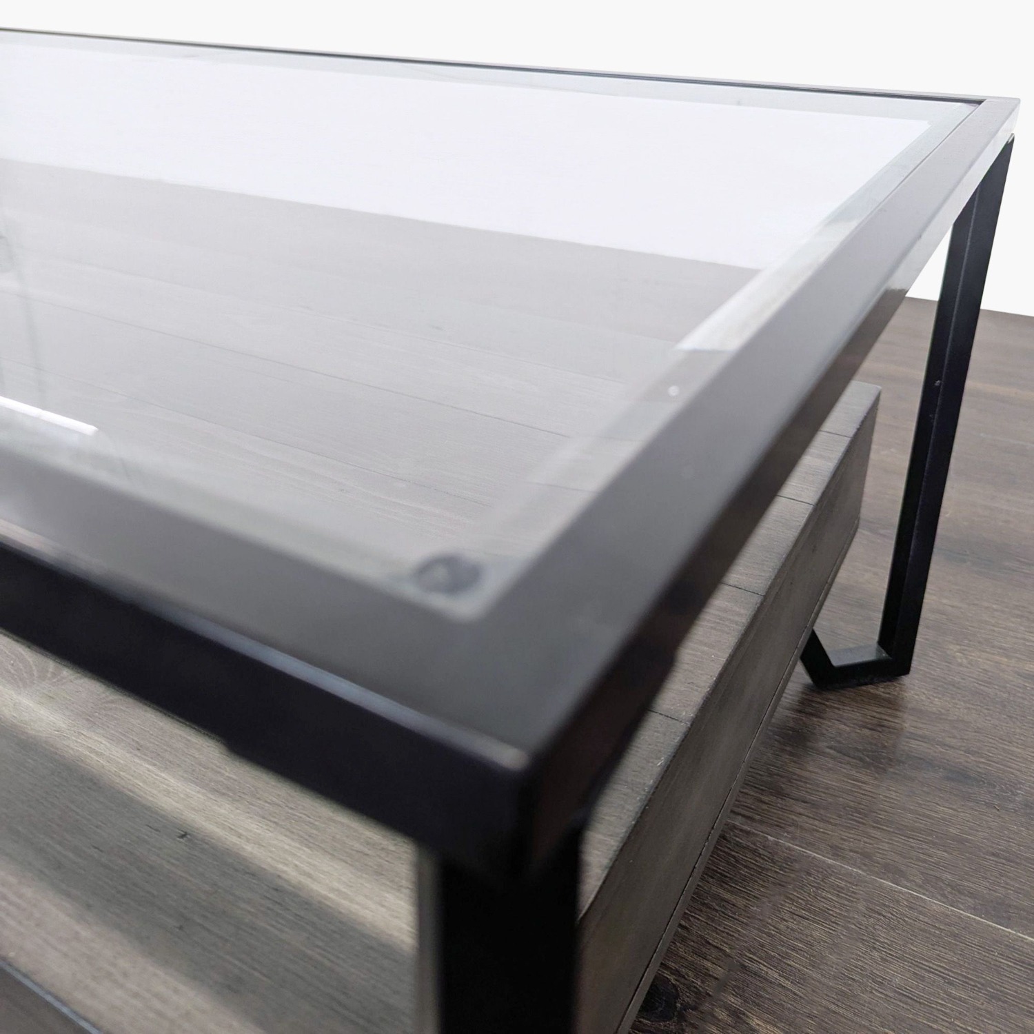 Glass Top Coffee Table with Drawers	 - image-9