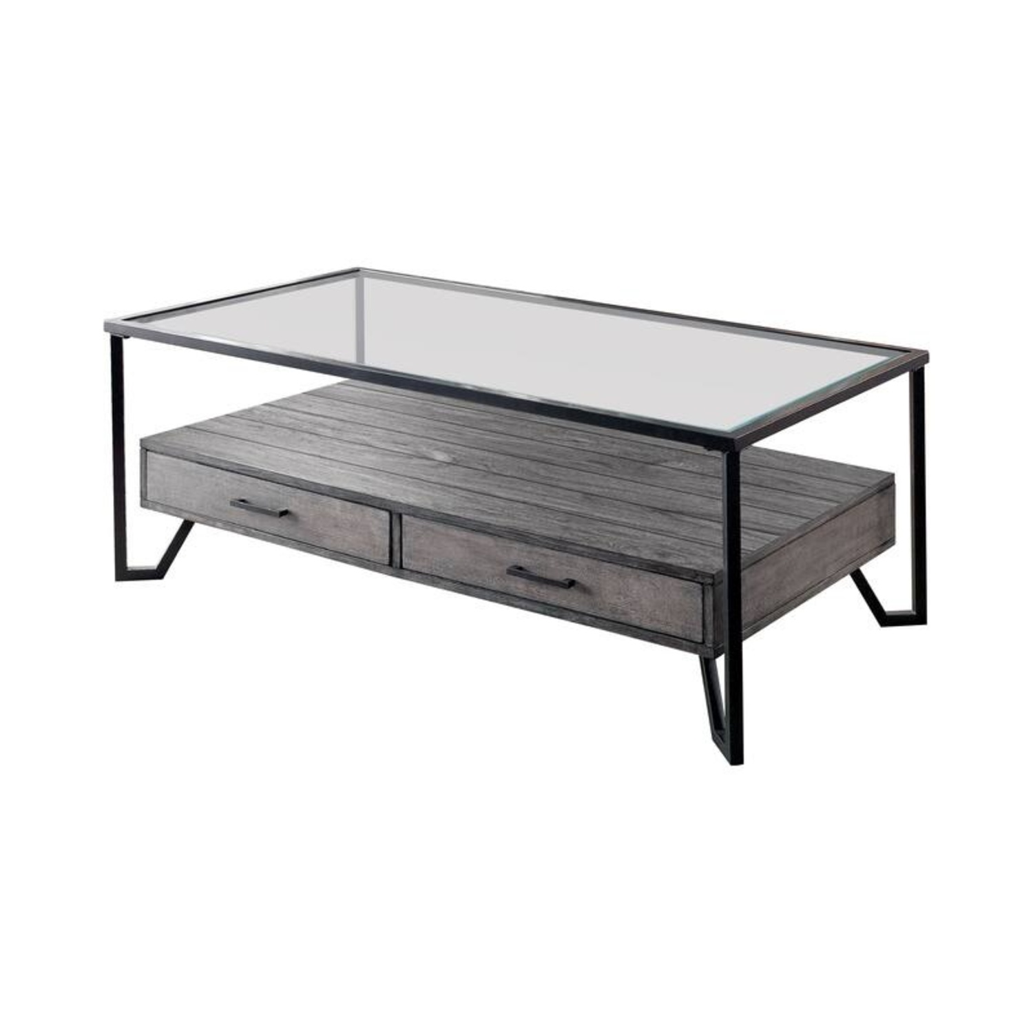 Glass Top Coffee Table with Drawers	 - image-10