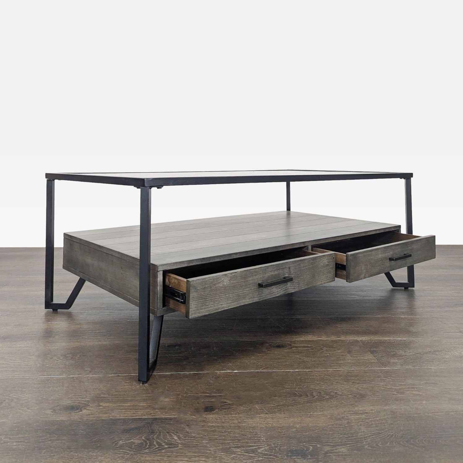 Glass Top Coffee Table with Drawers	 - image-7