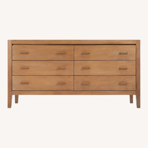 Used Crate & Barrel Dawson 60" Wood 6-Drawer Dresser for sale on AptDeco
