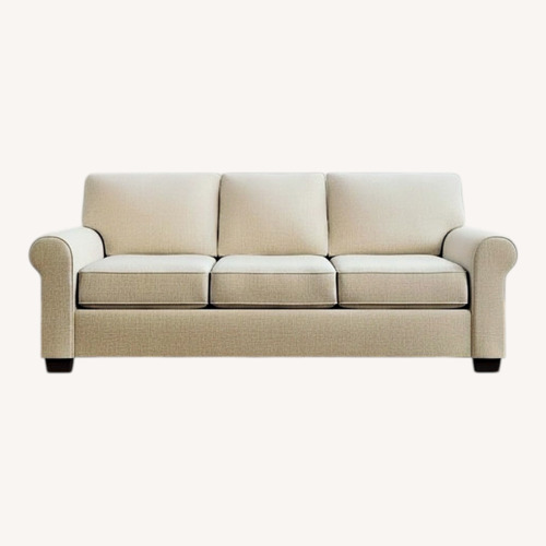 Used Pottery Barn Buchanan 3-Seat Beige Sofa  for sale on AptDeco