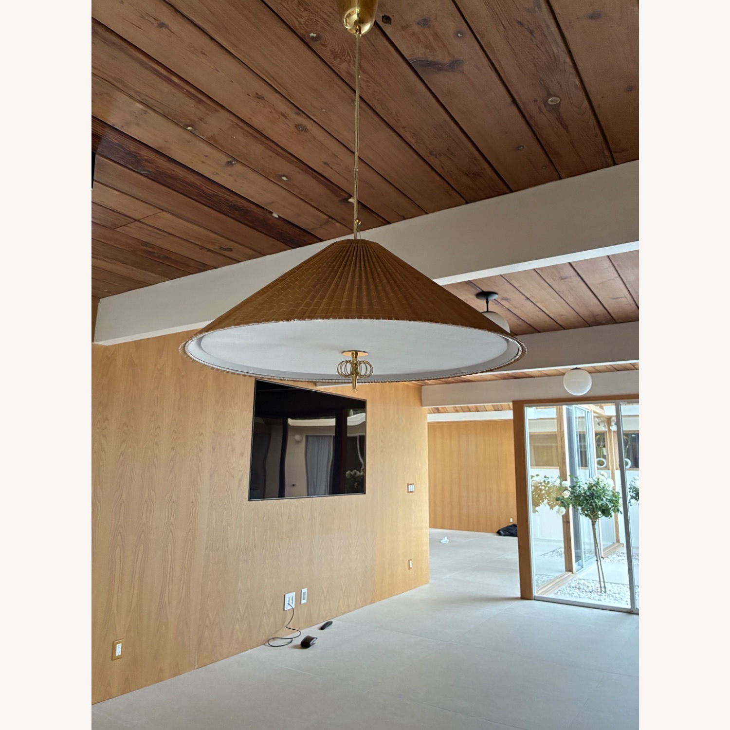 Gubi 1972 Pendant Gold Bamboo Ceiling Lamp - image-3