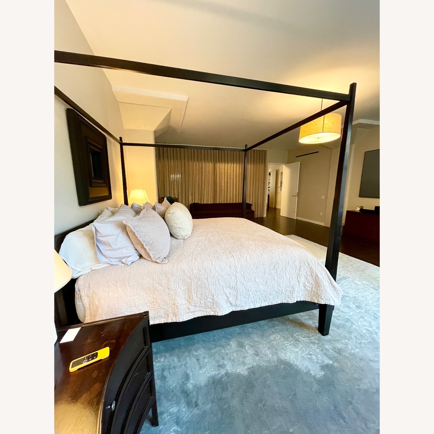 Mahogany King Four-Poster King Bed - image-3