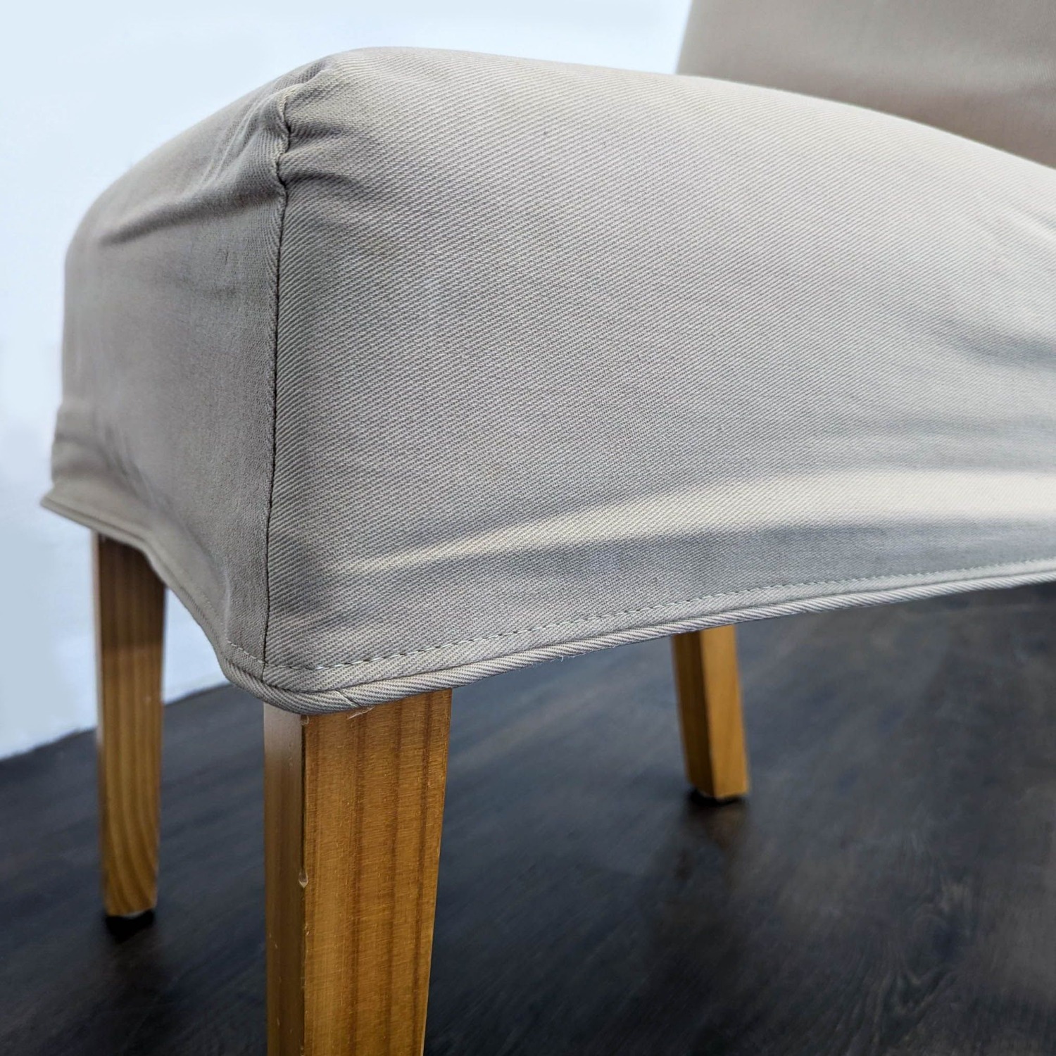 Eight Slip-Covered Dining Chairs	 - image-2