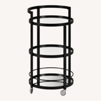 Hause 21" Wide Round Bar Cart - 21" Wide