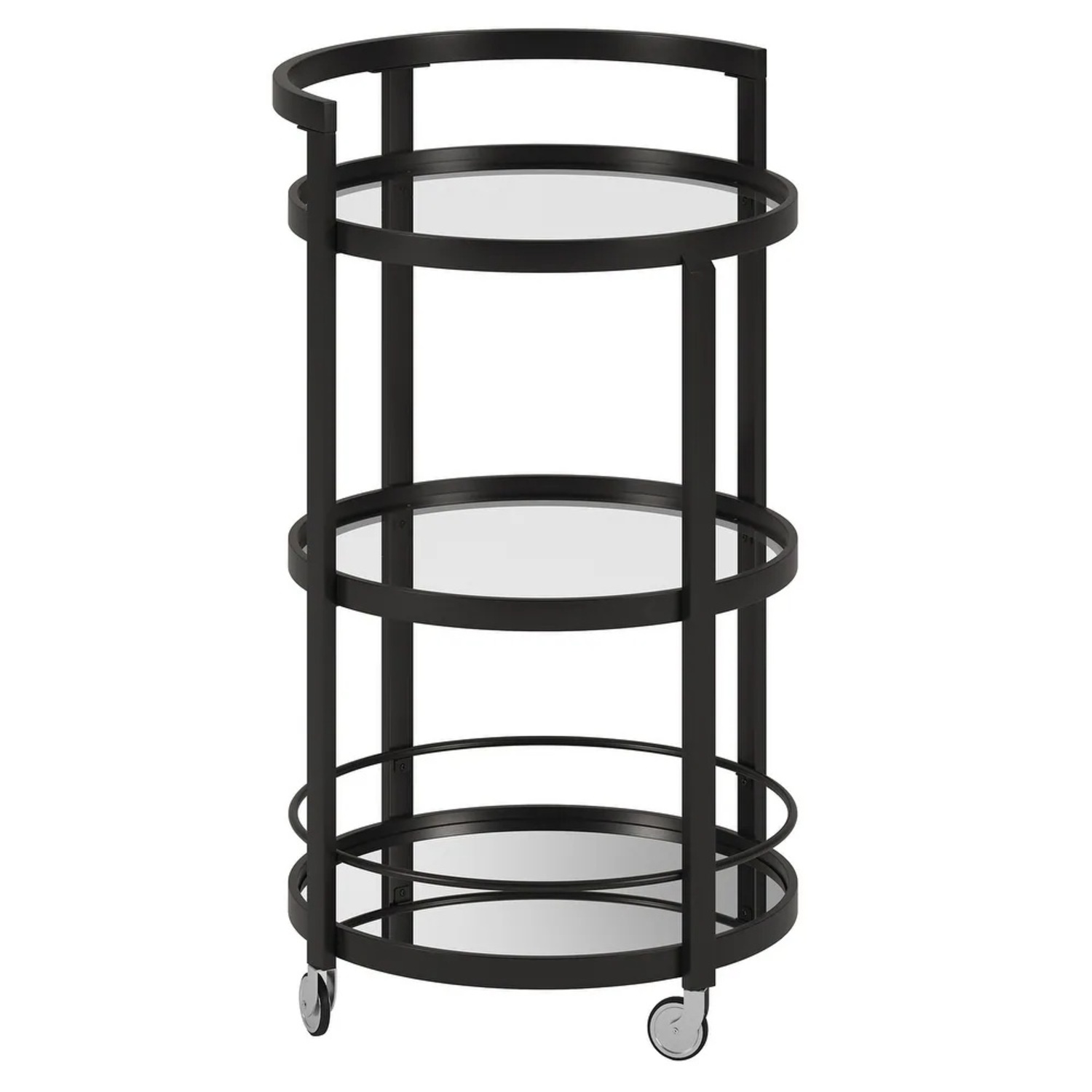Hause 21" Wide Round Bar Cart - 21" Wide - image-4