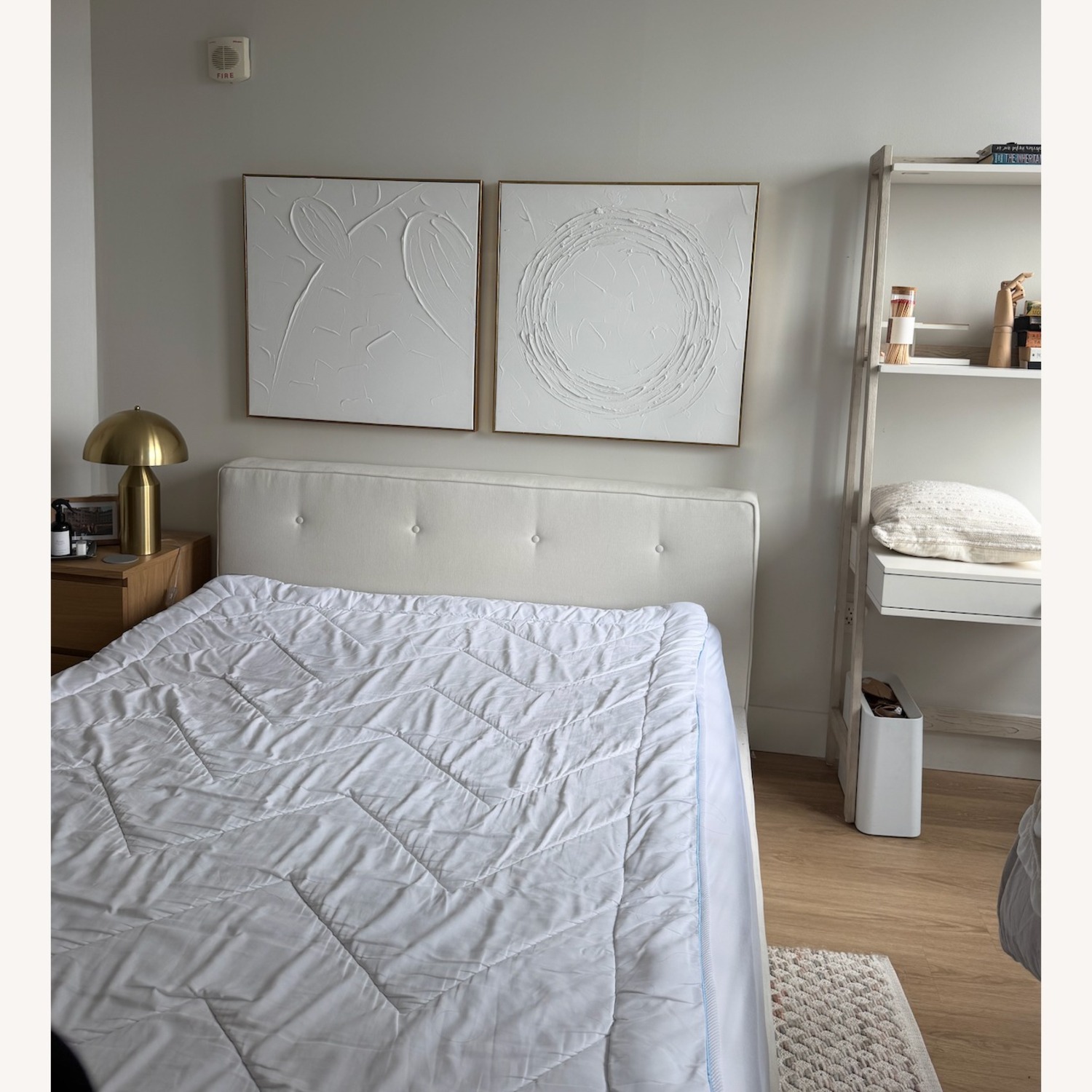 Pottery Barn White Queen Bed - image-3